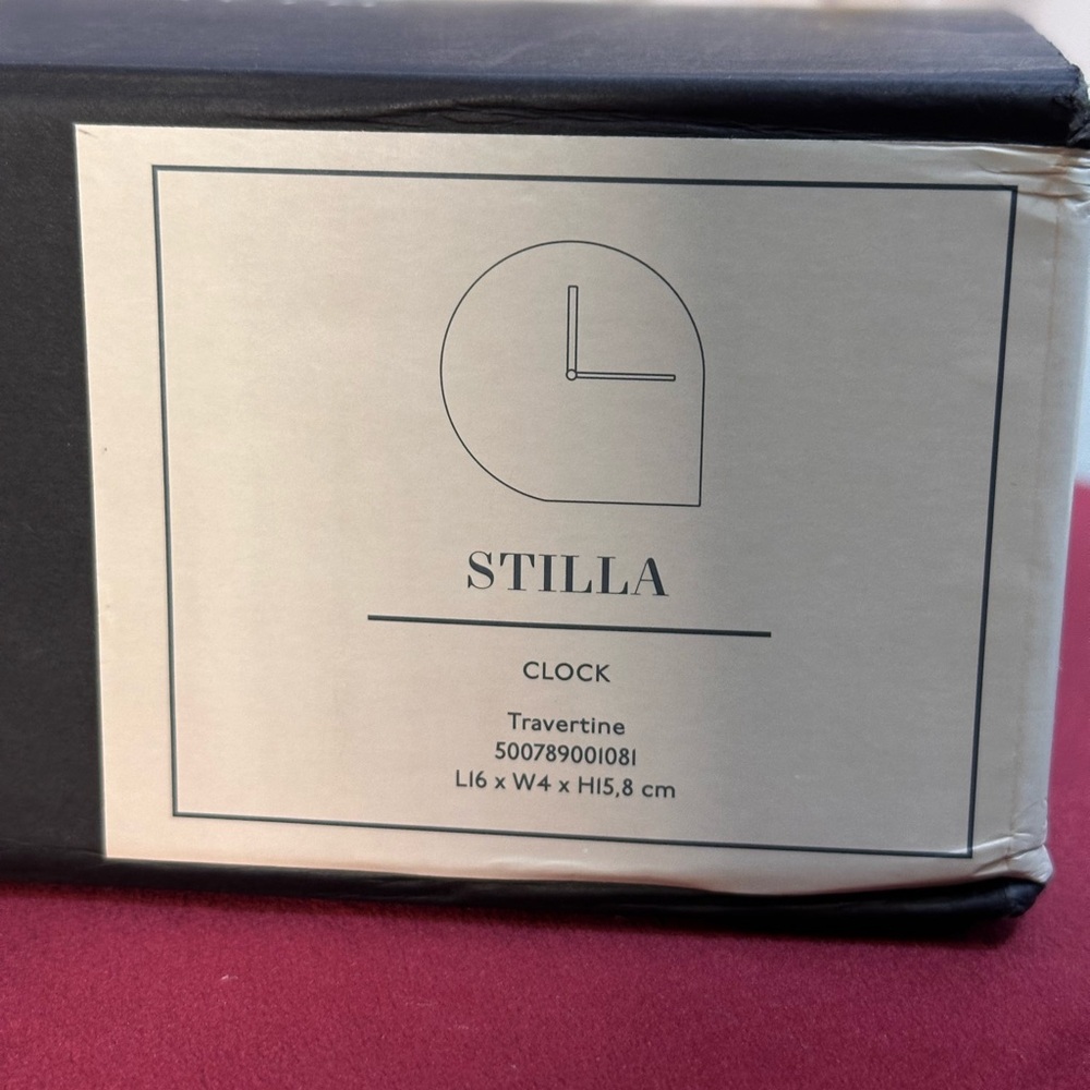 New AYTM Stilla Clock in Travertine marble ivory modern art deco wall clock - Picture 9 of 9